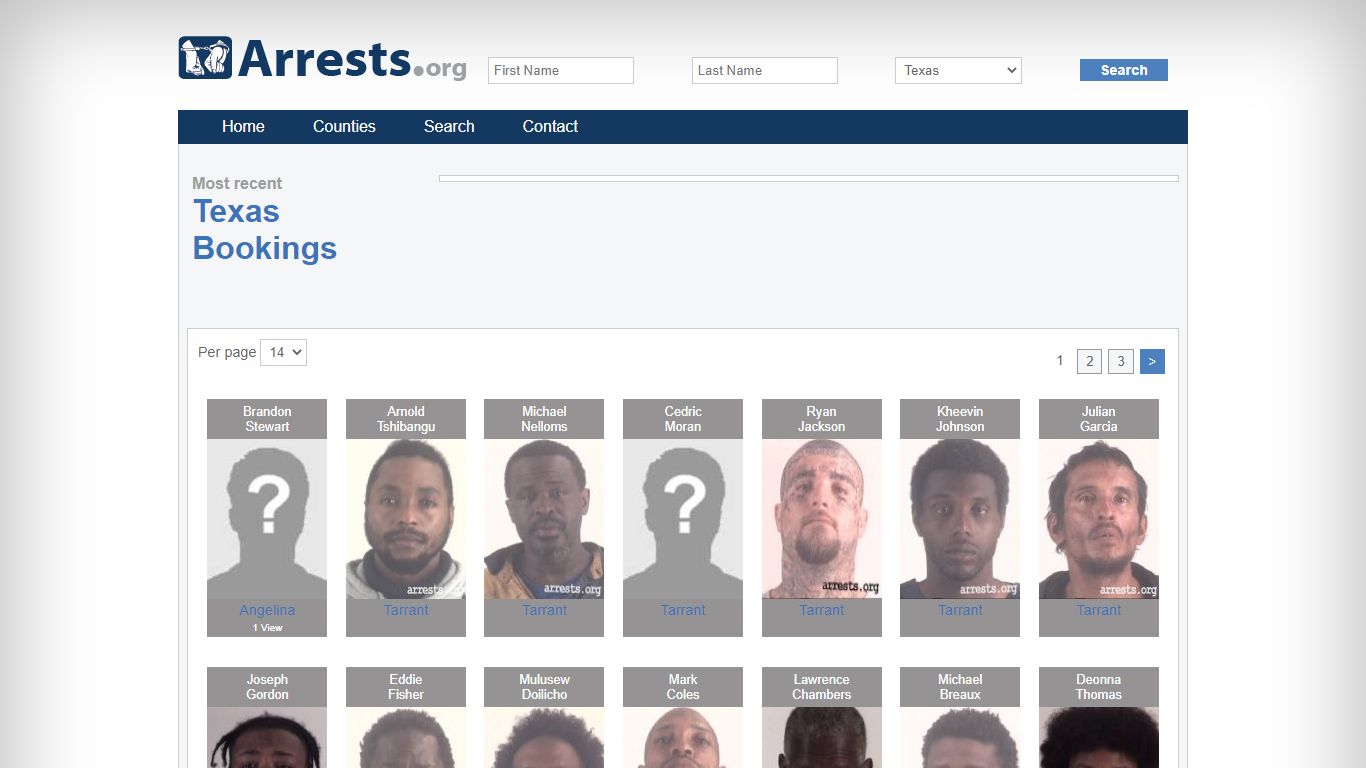Texas Arrests and Inmate Search
